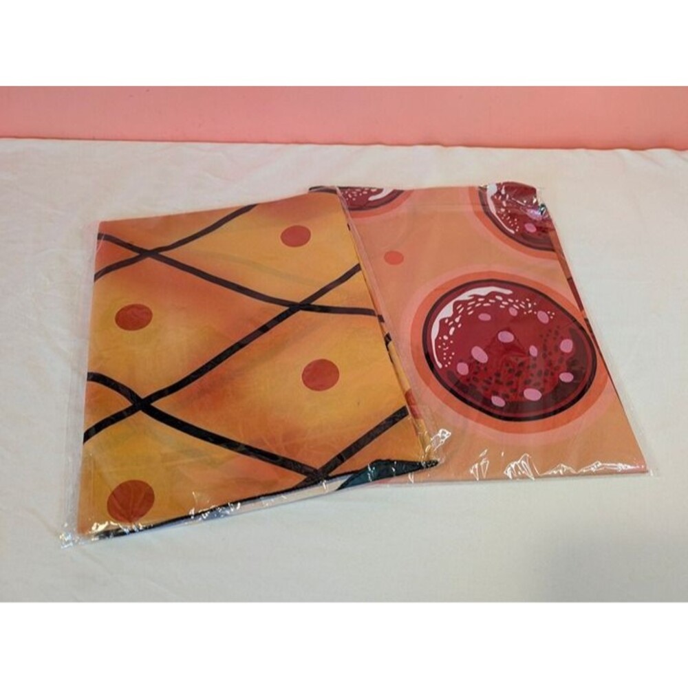Bundle of 2 Fun Novelty THIN LIGHTWEIGHT Beach Blankets Pizza Pineapple